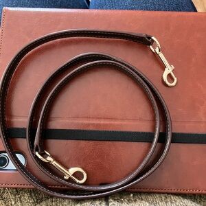 Coach Brown Leather Strap with Gold Hardware